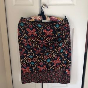 New! Silk skirt with over lap on front .